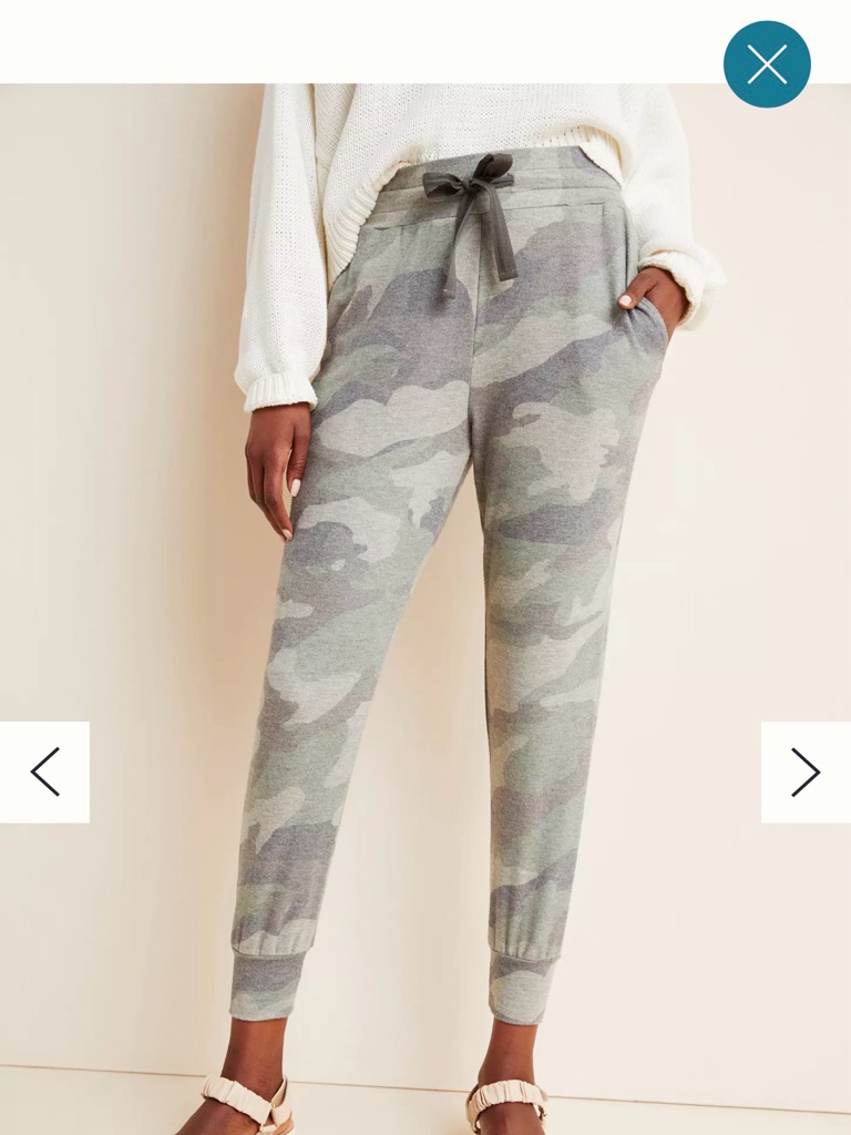 Camo Knit Jogger Pants  Green Camo